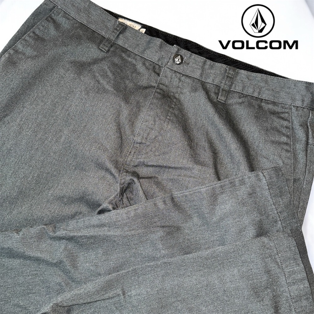 Volcom Frickin Modern Fit Chino Pants Men’s 38x33 Charcoal Grey Heather Stretch